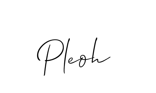 Use a signature maker to create a handwritten signature online. With this signature software, you can design (Allison_Script) your own signature for name Pleoh. Pleoh signature style 2 images and pictures png