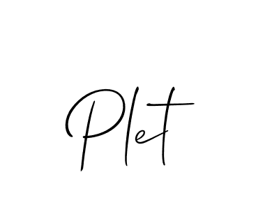 How to make Plet signature? Allison_Script is a professional autograph style. Create handwritten signature for Plet name. Plet signature style 2 images and pictures png