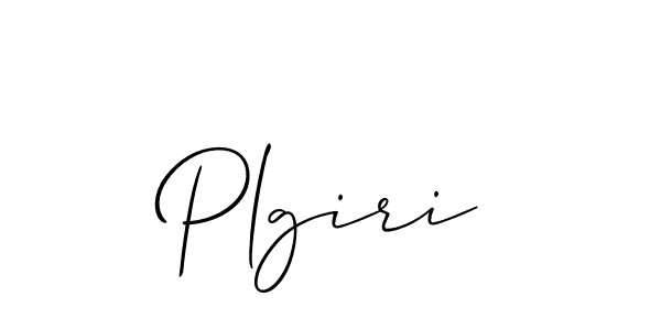 Create a beautiful signature design for name Plgiri. With this signature (Allison_Script) fonts, you can make a handwritten signature for free. Plgiri signature style 2 images and pictures png