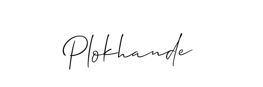 Make a beautiful signature design for name Plokhande. Use this online signature maker to create a handwritten signature for free. Plokhande signature style 2 images and pictures png