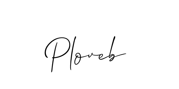 How to make Ploveb signature? Allison_Script is a professional autograph style. Create handwritten signature for Ploveb name. Ploveb signature style 2 images and pictures png