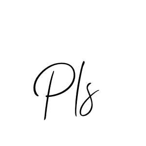 Make a beautiful signature design for name Pls. With this signature (Allison_Script) style, you can create a handwritten signature for free. Pls signature style 2 images and pictures png