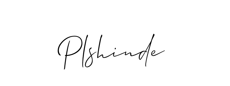 Design your own signature with our free online signature maker. With this signature software, you can create a handwritten (Allison_Script) signature for name Plshinde. Plshinde signature style 2 images and pictures png