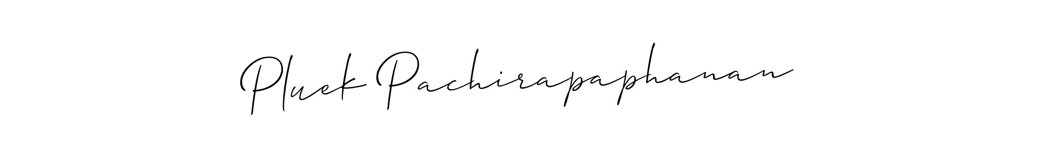How to Draw Pluek Pachirapaphanan signature style? Allison_Script is a latest design signature styles for name Pluek Pachirapaphanan. Pluek Pachirapaphanan signature style 2 images and pictures png