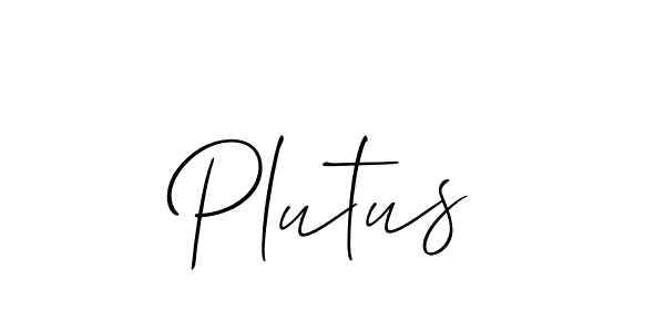 It looks lik you need a new signature style for name Plutus. Design unique handwritten (Allison_Script) signature with our free signature maker in just a few clicks. Plutus signature style 2 images and pictures png