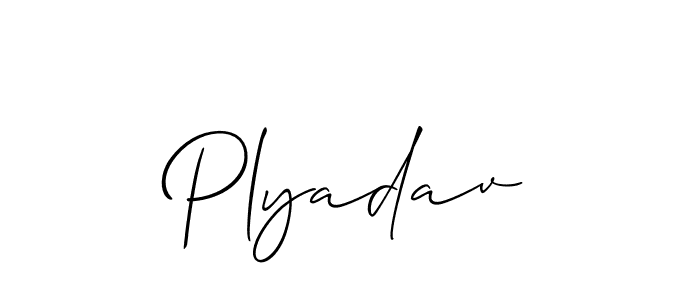 Make a beautiful signature design for name Plyadav. With this signature (Allison_Script) style, you can create a handwritten signature for free. Plyadav signature style 2 images and pictures png