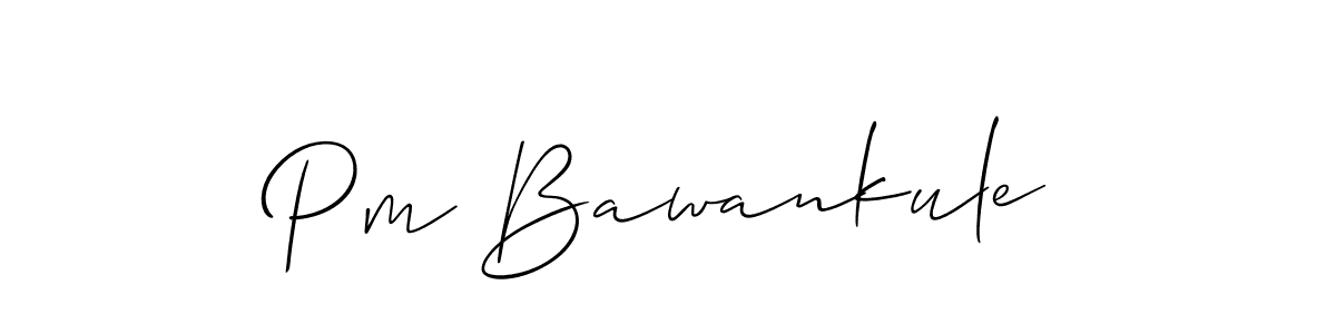 Pm Bawankule stylish signature style. Best Handwritten Sign (Allison_Script) for my name. Handwritten Signature Collection Ideas for my name Pm Bawankule. Pm Bawankule signature style 2 images and pictures png