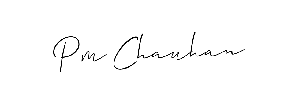 Best and Professional Signature Style for Pm Chauhan. Allison_Script Best Signature Style Collection. Pm Chauhan signature style 2 images and pictures png