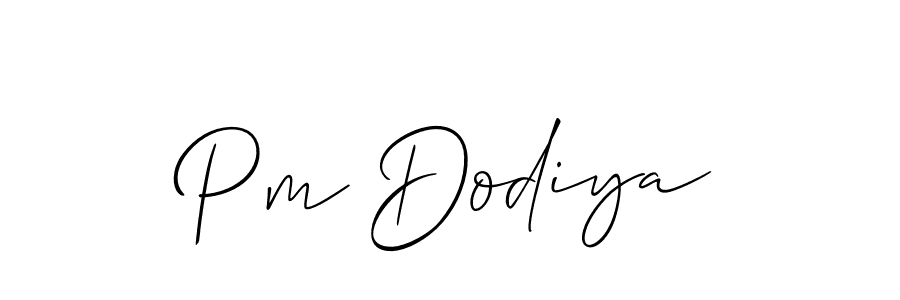 You should practise on your own different ways (Allison_Script) to write your name (Pm Dodiya) in signature. don't let someone else do it for you. Pm Dodiya signature style 2 images and pictures png