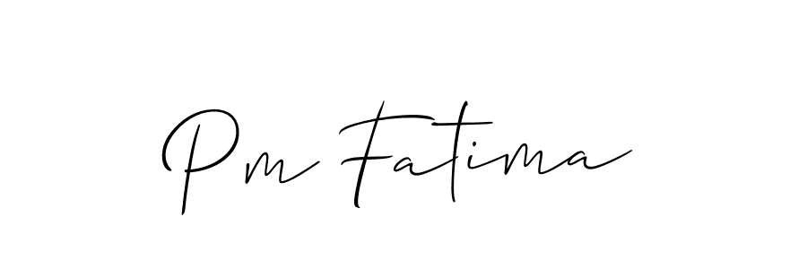 Also You can easily find your signature by using the search form. We will create Pm Fatima name handwritten signature images for you free of cost using Allison_Script sign style. Pm Fatima signature style 2 images and pictures png