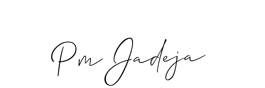 Best and Professional Signature Style for Pm Jadeja. Allison_Script Best Signature Style Collection. Pm Jadeja signature style 2 images and pictures png