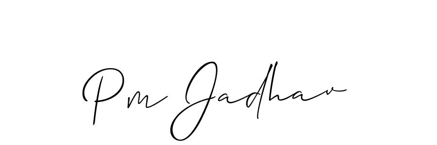 Best and Professional Signature Style for Pm Jadhav. Allison_Script Best Signature Style Collection. Pm Jadhav signature style 2 images and pictures png
