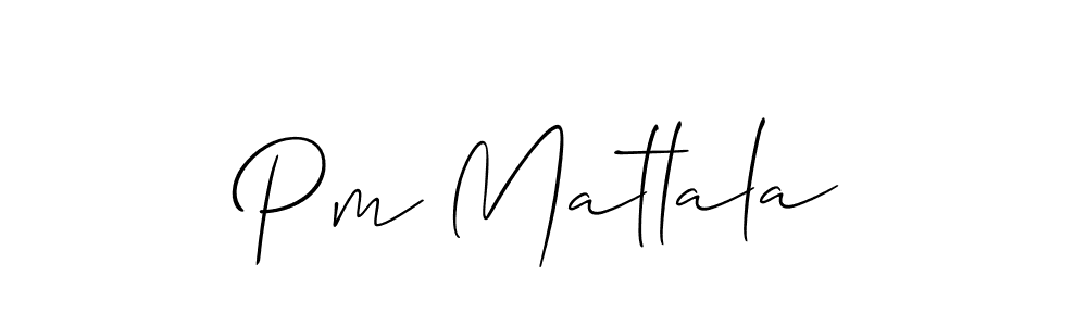 How to Draw Pm Matlala signature style? Allison_Script is a latest design signature styles for name Pm Matlala. Pm Matlala signature style 2 images and pictures png