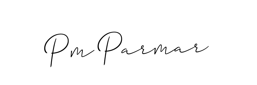 Also we have Pm Parmar name is the best signature style. Create professional handwritten signature collection using Allison_Script autograph style. Pm Parmar signature style 2 images and pictures png