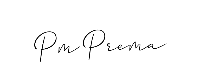 Best and Professional Signature Style for Pm Prema. Allison_Script Best Signature Style Collection. Pm Prema signature style 2 images and pictures png