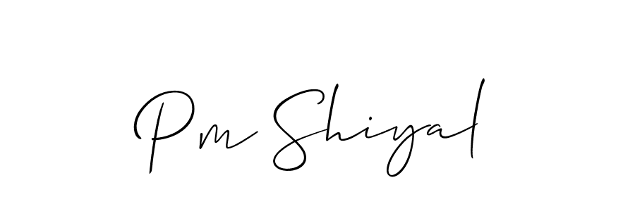How to Draw Pm Shiyal signature style? Allison_Script is a latest design signature styles for name Pm Shiyal. Pm Shiyal signature style 2 images and pictures png