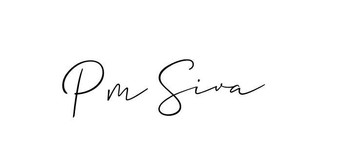 How to make Pm Siva name signature. Use Allison_Script style for creating short signs online. This is the latest handwritten sign. Pm Siva signature style 2 images and pictures png