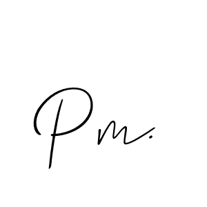 How to make Pm. signature? Allison_Script is a professional autograph style. Create handwritten signature for Pm. name. Pm. signature style 2 images and pictures png