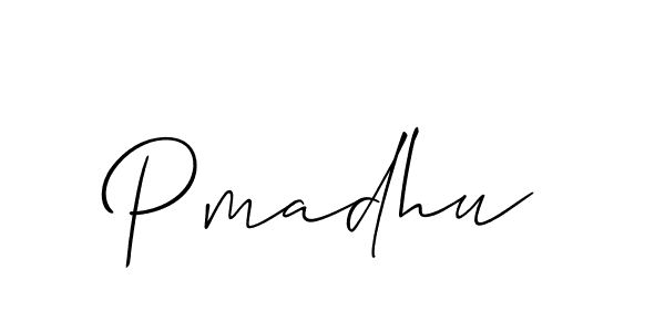 How to Draw Pmadhu signature style? Allison_Script is a latest design signature styles for name Pmadhu. Pmadhu signature style 2 images and pictures png