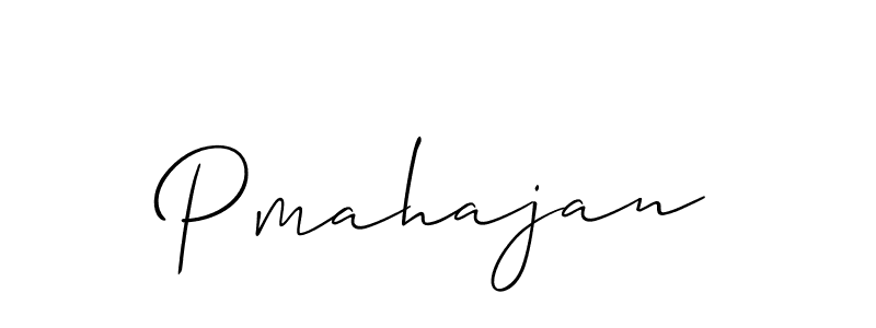 Use a signature maker to create a handwritten signature online. With this signature software, you can design (Allison_Script) your own signature for name Pmahajan. Pmahajan signature style 2 images and pictures png