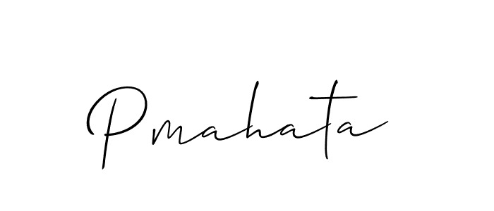 Also You can easily find your signature by using the search form. We will create Pmahata name handwritten signature images for you free of cost using Allison_Script sign style. Pmahata signature style 2 images and pictures png