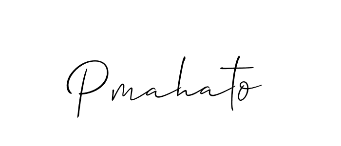 Use a signature maker to create a handwritten signature online. With this signature software, you can design (Allison_Script) your own signature for name Pmahato. Pmahato signature style 2 images and pictures png