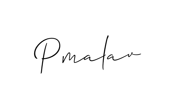 How to make Pmalav name signature. Use Allison_Script style for creating short signs online. This is the latest handwritten sign. Pmalav signature style 2 images and pictures png