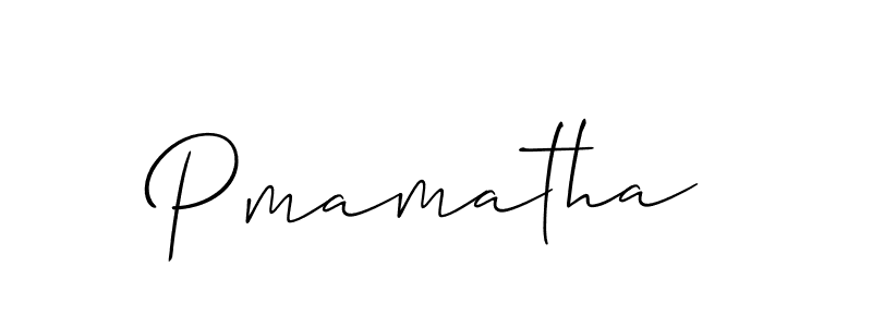 How to make Pmamatha name signature. Use Allison_Script style for creating short signs online. This is the latest handwritten sign. Pmamatha signature style 2 images and pictures png