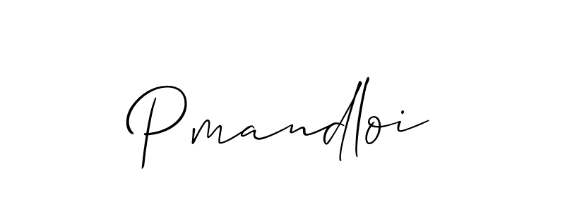 Similarly Allison_Script is the best handwritten signature design. Signature creator online .You can use it as an online autograph creator for name Pmandloi. Pmandloi signature style 2 images and pictures png