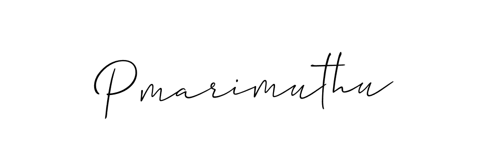 Pmarimuthu stylish signature style. Best Handwritten Sign (Allison_Script) for my name. Handwritten Signature Collection Ideas for my name Pmarimuthu. Pmarimuthu signature style 2 images and pictures png