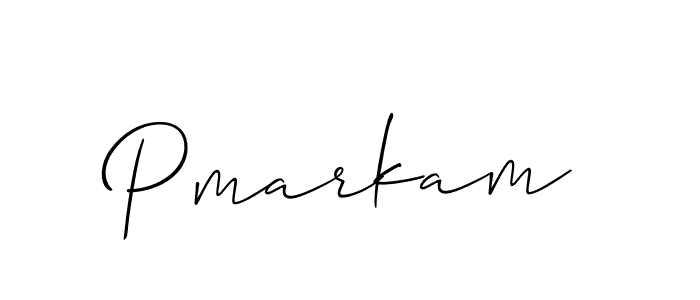 Create a beautiful signature design for name Pmarkam. With this signature (Allison_Script) fonts, you can make a handwritten signature for free. Pmarkam signature style 2 images and pictures png