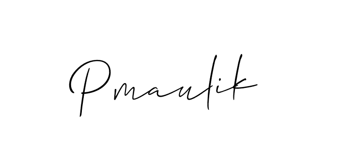 Design your own signature with our free online signature maker. With this signature software, you can create a handwritten (Allison_Script) signature for name Pmaulik. Pmaulik signature style 2 images and pictures png