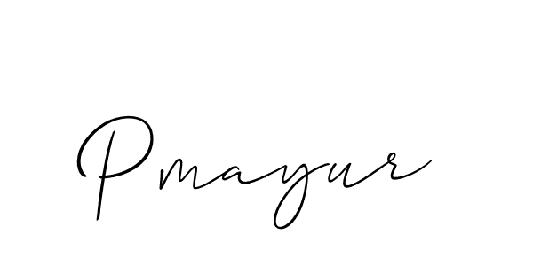 Design your own signature with our free online signature maker. With this signature software, you can create a handwritten (Allison_Script) signature for name Pmayur. Pmayur signature style 2 images and pictures png