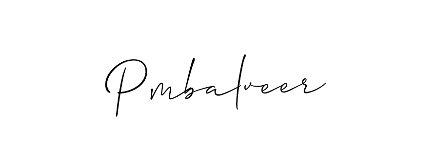 Make a beautiful signature design for name Pmbalveer. With this signature (Allison_Script) style, you can create a handwritten signature for free. Pmbalveer signature style 2 images and pictures png