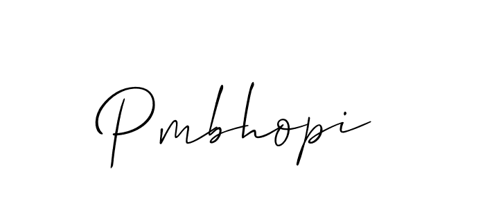 Design your own signature with our free online signature maker. With this signature software, you can create a handwritten (Allison_Script) signature for name Pmbhopi. Pmbhopi signature style 2 images and pictures png