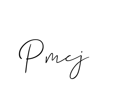 Create a beautiful signature design for name Pmcj. With this signature (Allison_Script) fonts, you can make a handwritten signature for free. Pmcj signature style 2 images and pictures png