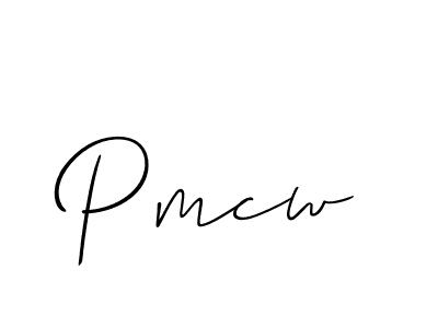 Create a beautiful signature design for name Pmcw. With this signature (Allison_Script) fonts, you can make a handwritten signature for free. Pmcw signature style 2 images and pictures png