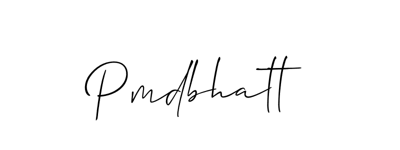 Design your own signature with our free online signature maker. With this signature software, you can create a handwritten (Allison_Script) signature for name Pmdbhatt. Pmdbhatt signature style 2 images and pictures png