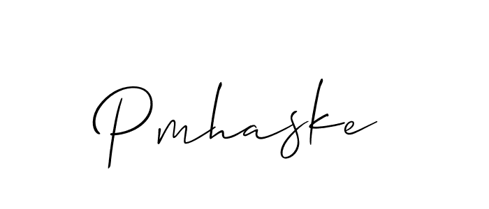 if you are searching for the best signature style for your name Pmhaske. so please give up your signature search. here we have designed multiple signature styles  using Allison_Script. Pmhaske signature style 2 images and pictures png