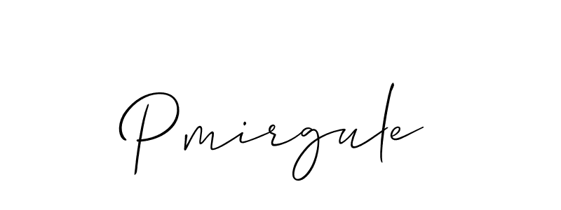 Make a beautiful signature design for name Pmirgule. With this signature (Allison_Script) style, you can create a handwritten signature for free. Pmirgule signature style 2 images and pictures png