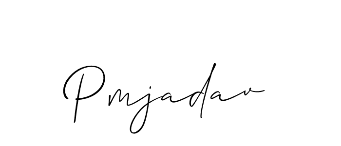 How to make Pmjadav signature? Allison_Script is a professional autograph style. Create handwritten signature for Pmjadav name. Pmjadav signature style 2 images and pictures png