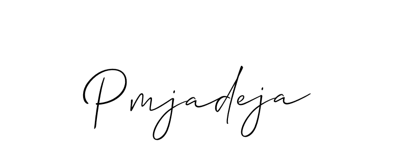 Also we have Pmjadeja name is the best signature style. Create professional handwritten signature collection using Allison_Script autograph style. Pmjadeja signature style 2 images and pictures png