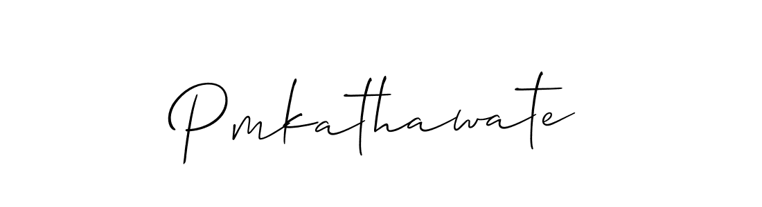 Allison_Script is a professional signature style that is perfect for those who want to add a touch of class to their signature. It is also a great choice for those who want to make their signature more unique. Get Pmkathawate name to fancy signature for free. Pmkathawate signature style 2 images and pictures png