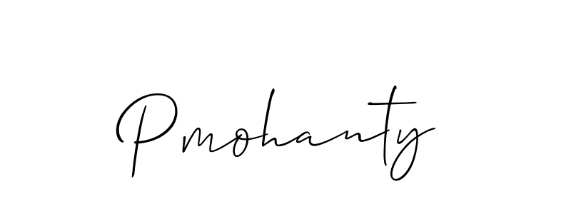 How to make Pmohanty name signature. Use Allison_Script style for creating short signs online. This is the latest handwritten sign. Pmohanty signature style 2 images and pictures png