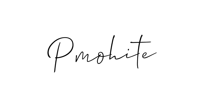 Make a beautiful signature design for name Pmohite. With this signature (Allison_Script) style, you can create a handwritten signature for free. Pmohite signature style 2 images and pictures png