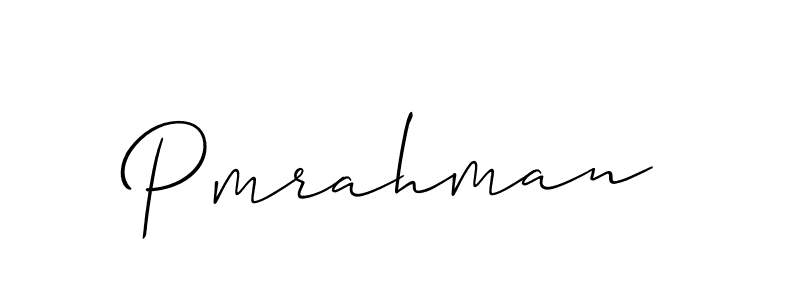 How to make Pmrahman name signature. Use Allison_Script style for creating short signs online. This is the latest handwritten sign. Pmrahman signature style 2 images and pictures png