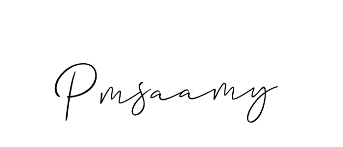 How to make Pmsaamy name signature. Use Allison_Script style for creating short signs online. This is the latest handwritten sign. Pmsaamy signature style 2 images and pictures png