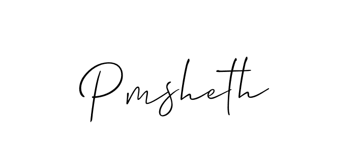 How to make Pmsheth signature? Allison_Script is a professional autograph style. Create handwritten signature for Pmsheth name. Pmsheth signature style 2 images and pictures png