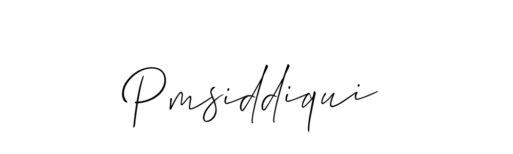 Use a signature maker to create a handwritten signature online. With this signature software, you can design (Allison_Script) your own signature for name Pmsiddiqui. Pmsiddiqui signature style 2 images and pictures png