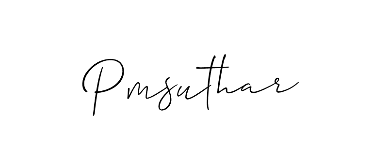 if you are searching for the best signature style for your name Pmsuthar. so please give up your signature search. here we have designed multiple signature styles  using Allison_Script. Pmsuthar signature style 2 images and pictures png